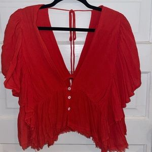Red Free People Top